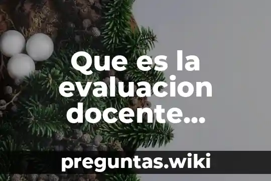 Que es la evaluacion docente caracteristicas