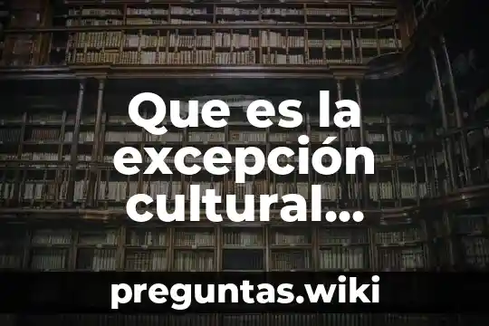 Que es la excepción cultural filosofia