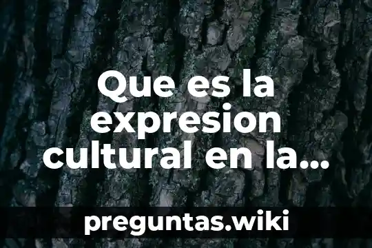 Que es la expresion cultural en la danza