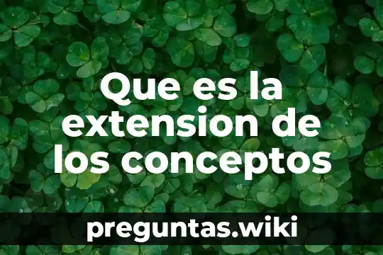 Que es la extension de los conceptos