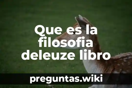 Que es la filosofia deleuze libro