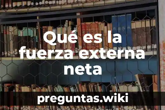 Qué es la fuerza externa neta
