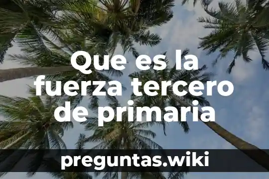 Que es la fuerza tercero de primaria