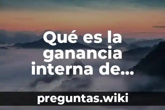 Qué es la ganancia interna de calor QI