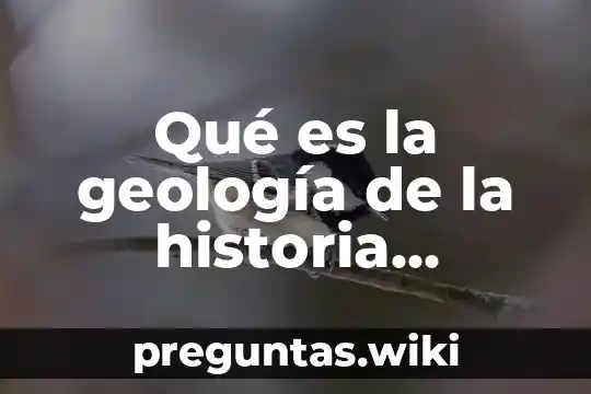 Qué es la geología de la historia resumen