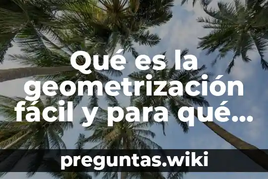 Qué es la geometrización fácil y para qué nos sirve