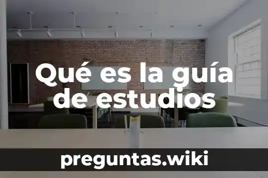 Qué es la guía de estudios