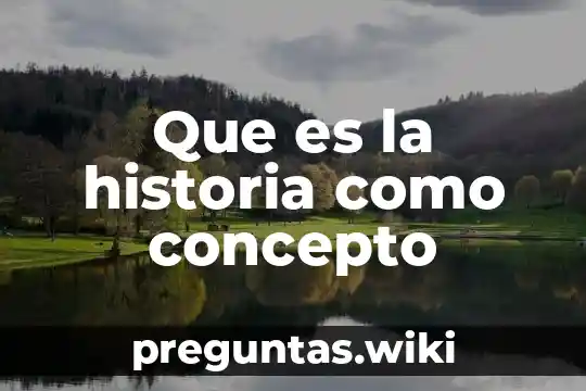 Que es la historia como concepto