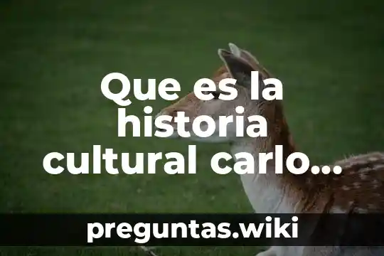 Que es la historia cultural carlo ginzburg