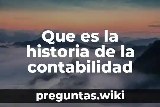 Que es la historia de la contabilidad