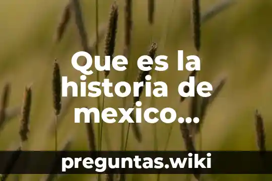 Que es la historia de mexico definicion