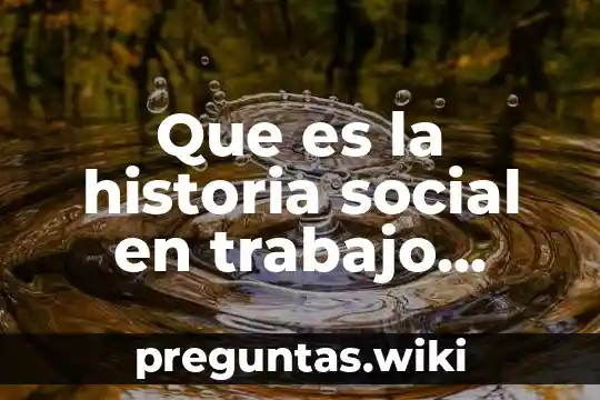 Que es la historia social en trabajo social