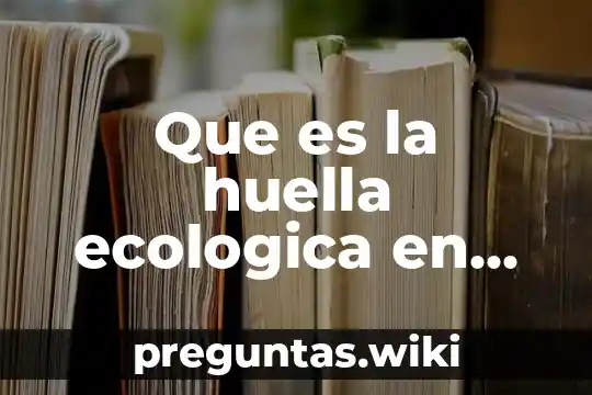 Que es la huella ecologica en yahoo