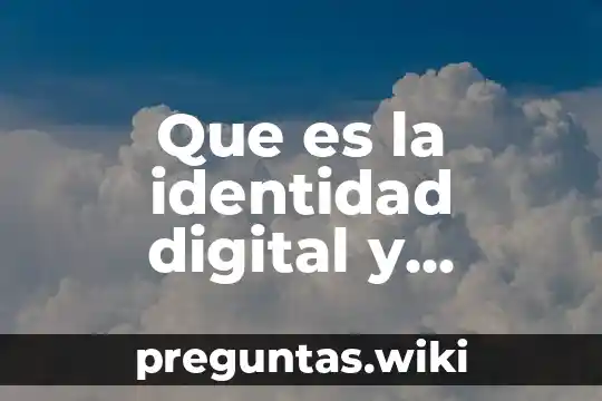 Que es la identidad digital y quienes la utilizan