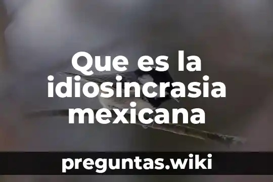 Que es la idiosincrasia mexicana