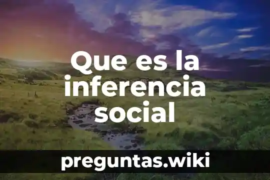 Que es la inferencia social