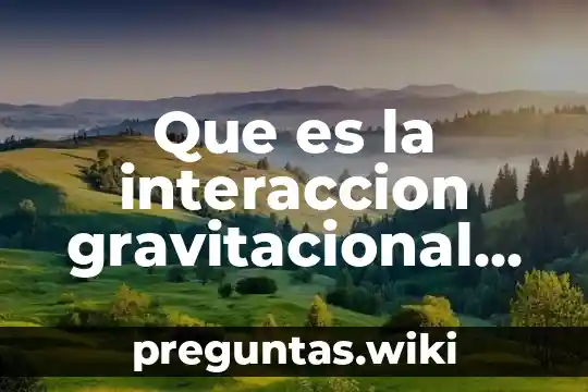 Que es la interaccion gravitacional en fisica