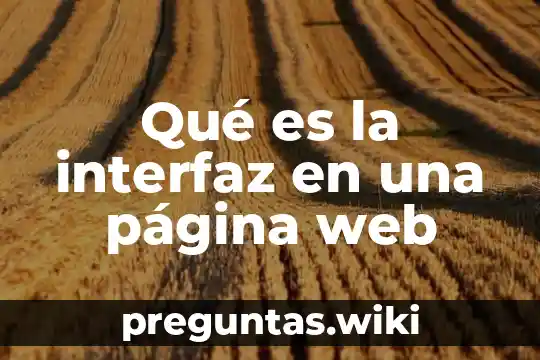 Qué es la interfaz en una página web