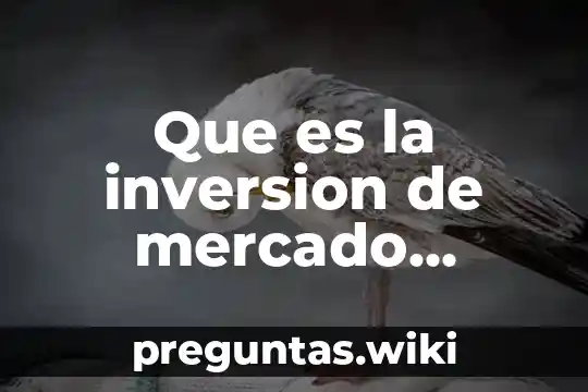 Que es la inversion de mercado definicion