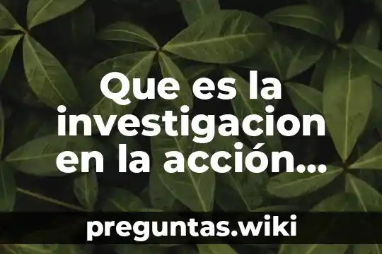 Que es la investigacion en la acción tipo de mixta