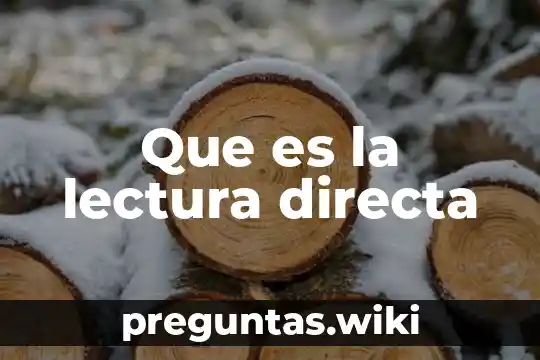Que es la lectura directa