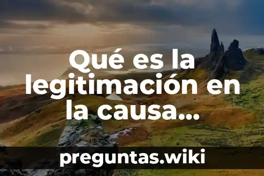 Qué es la legitimación en la causa ejemplos