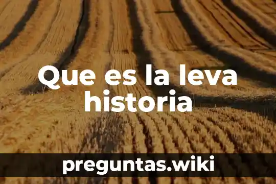 Que es la leva historia