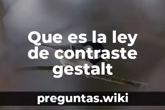 Que es la ley de contraste gestalt