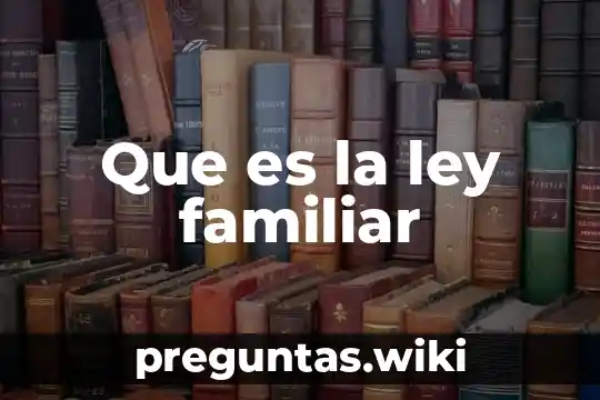 Que es la ley familiar