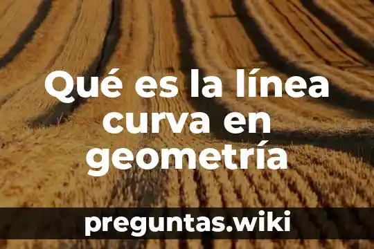 Qué es la línea curva en geometría