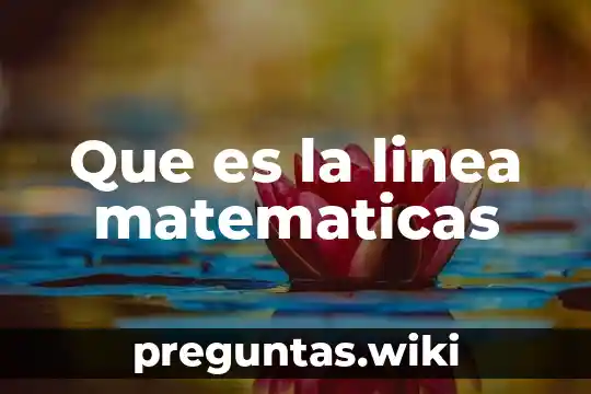 Que es la linea matematicas