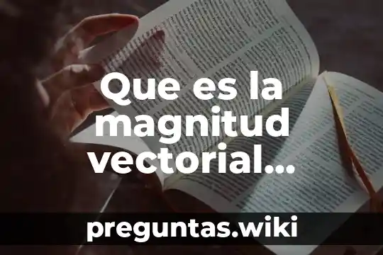 Que es la magnitud vectorial ejemplos