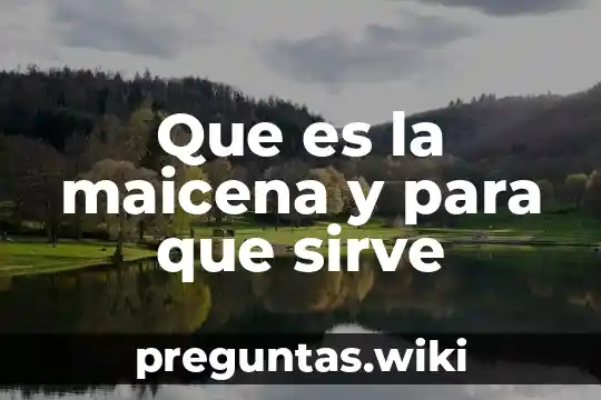 Que es la maicena y para que sirve