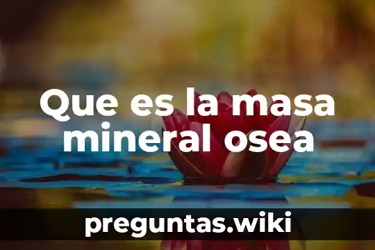 Que es la masa mineral osea