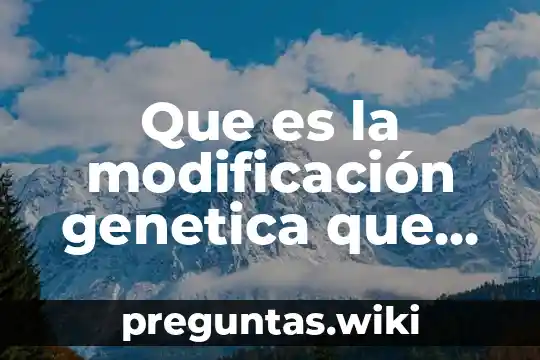 Que es la modificación genetica que tiene la informacion hereditaria