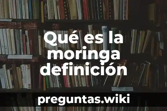 Qué es la moringa definición