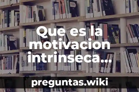 Que es la motivacion intrinseca definicion