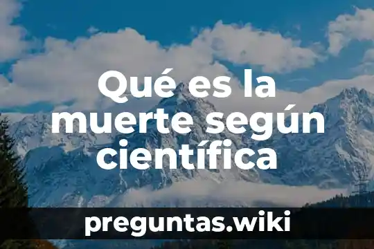 Qué es la muerte según científica