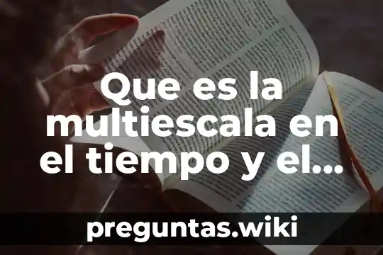 Que es la multiescala en el tiempo y el espacio