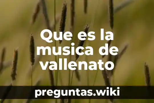 Que es la musica de vallenato