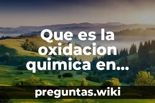 Que es la oxidacion quimica en alimentos