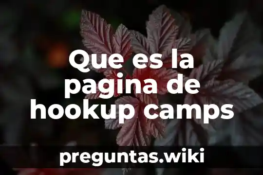 Que es la pagina de hookup camps