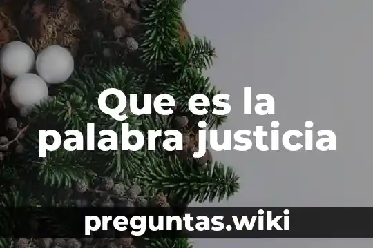 Que es la palabra justicia
