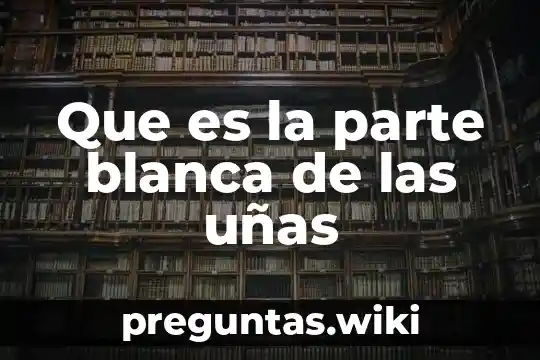 Que es la parte blanca de las uñas
