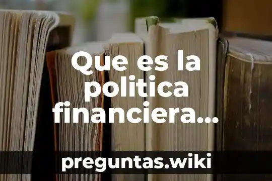 Que es la politica financiera internacional