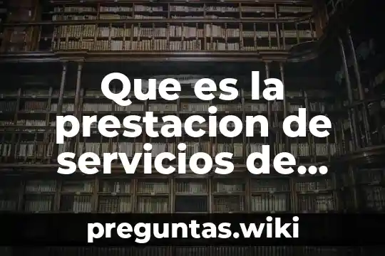 Que es la prestacion de servicios de capital humano