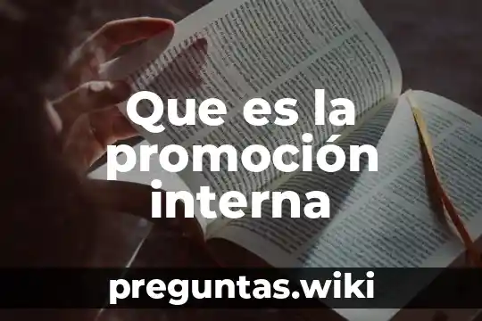 Que es la promoción interna