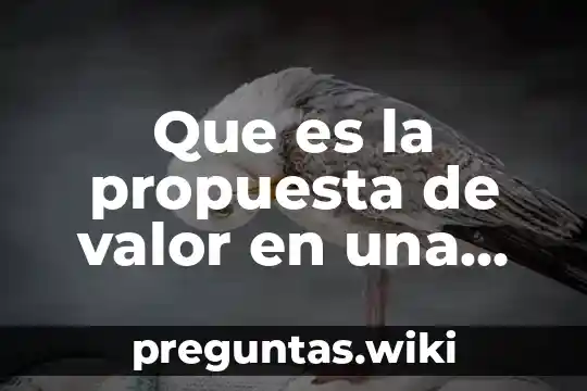 Que es la propuesta de valor en una empresa