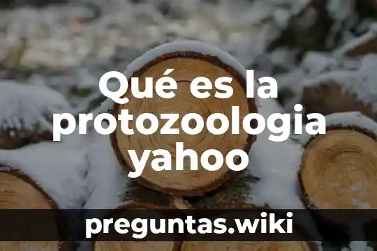 Qué es la protozoologia yahoo