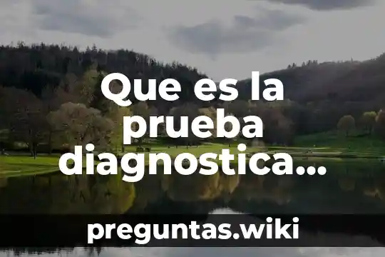 Que es la prueba diagnostica epidemiologia
